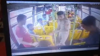 Screengrab of the viral video.&nbsp; (Twitter)