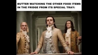 The meme on salted butter was shared by Elon Musk on Twitter.&nbsp; (Twitter/@elonmusk)