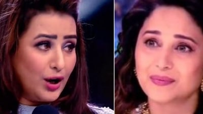 As Shilpa Shinde broke down talking about her family that never stands by her in tough times, Madhuri Dixit also got emotional.