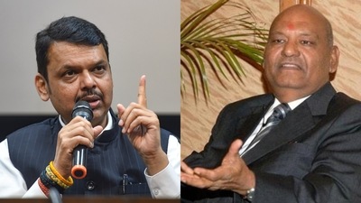 Maharashtra deputy chief minister Devendra Fadnavis and Vedanta Resources Ltd chairman Anil Agarwal. Maharashtra deputy chief minister Devendra Fadnavis and Vedanta Resources Ltd chairman Anil Agarwal.