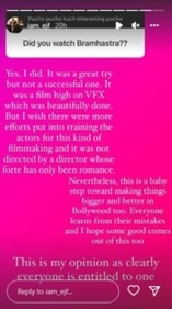 Erica held an Ask Me Anything session on Instagram.