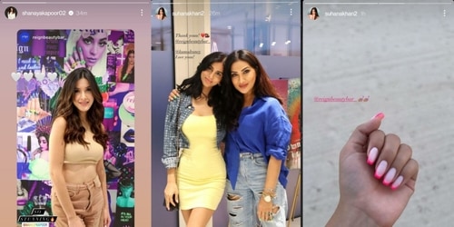Suhana Khan and Shanaya Kapoor's Instagram Stories.