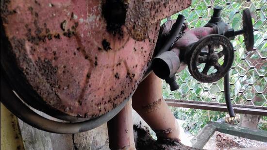 The Association has claimed that there is continuous water seepage during the monsoon and the fire-safety equipment was not functional (HT Photo)