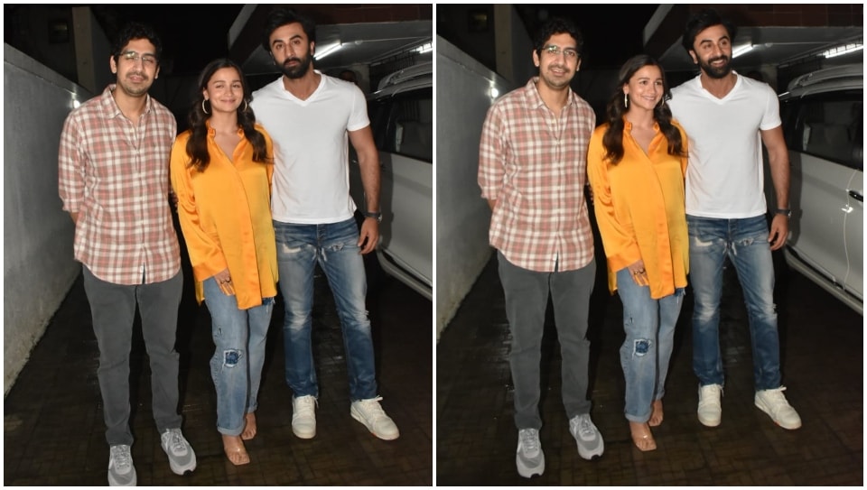 Parents-to-be Alia Bhatt and Ranbir Kapoor rock chic casuals for outing  with Brahmastra director Ayan Mukerji: All pics