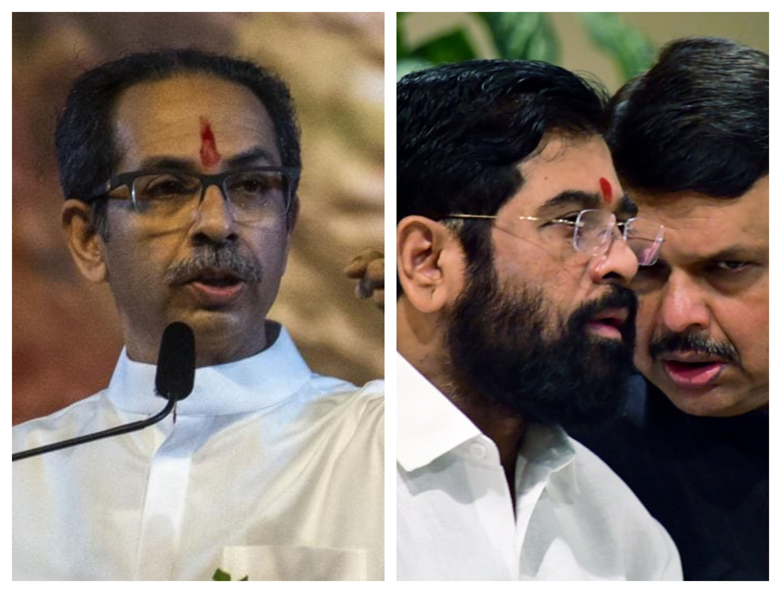 File photos of Uddhav Thackeray, Eknath Shinde and Devendra Fadnavis. File photos of Uddhav Thackeray, Eknath Shinde and Devendra Fadnavis.