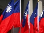 Taiwan flags flutter outside the presidential palace in Taipei, Taiwan.&nbsp;