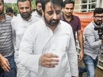 New Delhi: AAP MLA Amanatullah Khan arrives at Anti-Corruption Branch office for questioning in connection with a two-year-old corruption case related to the Delhi Waqf Board, in New Delhi, Friday, Sept. 16, 2022. (PTI Photo)