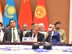 Pak PM Shehbaz Sharif at the SCO Summit. Pak PM Shehbaz Sharif at the SCO Summit. 