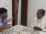Leader of Opposition Siddaramaiah and state Congress chief DK Shivakumar during a meeting in Bengaluru. (HT Photo) Leader of Opposition Siddaramaiah and state Congress chief DK Shivakumar during a meeting in Bengaluru. (HT Photo)