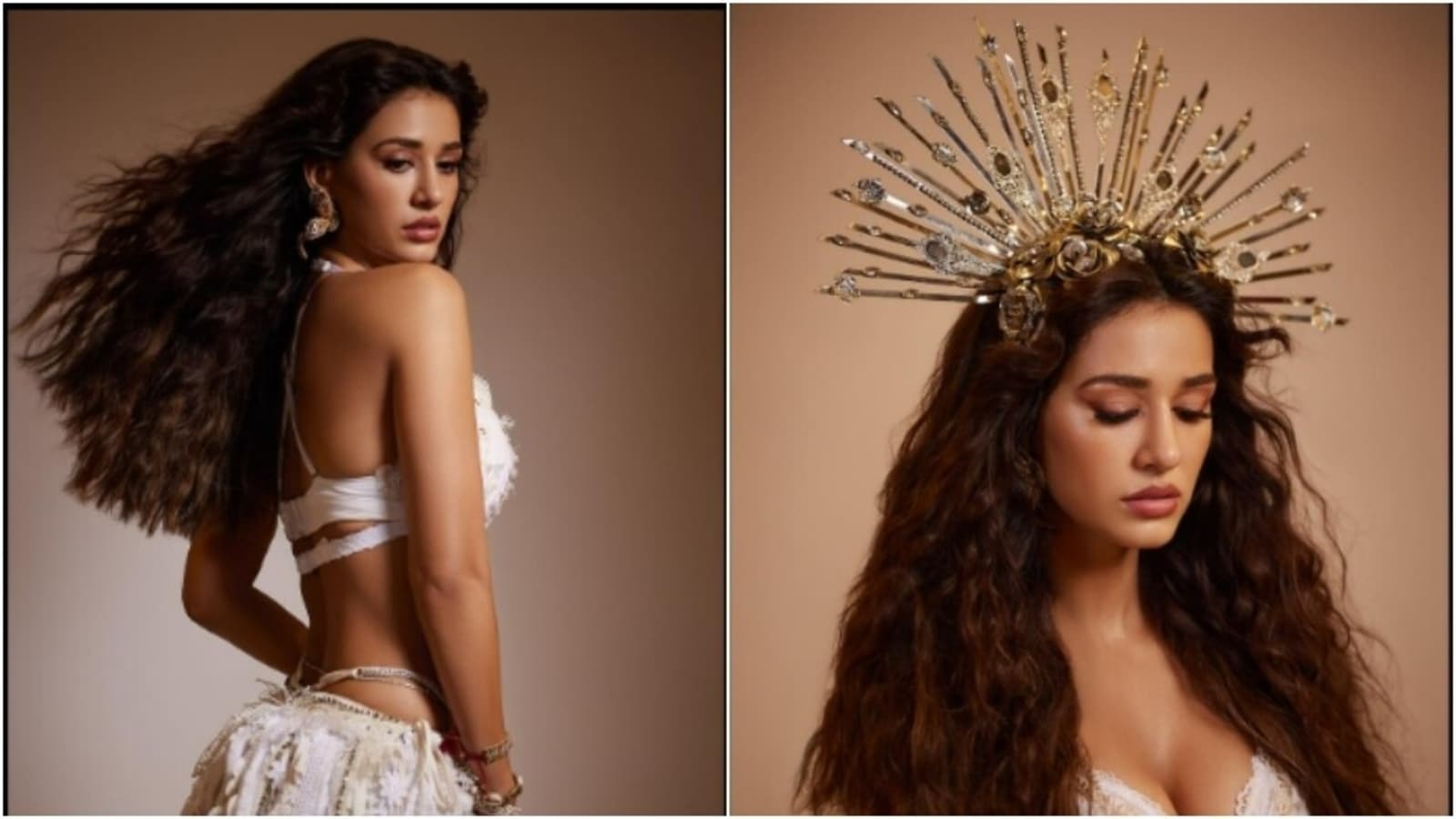 Disha Patani, in a white feather attire, is giving us queen of the jungle vibes