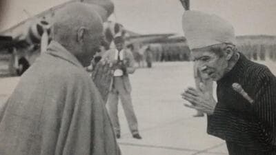 On September 17, 1948, the Nizam (right) surrendered to the Indian government (HT Archives) On September 17, 1948, the Nizam (right) surrendered to the Indian government (HT Archives)