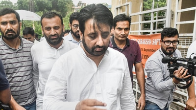 New Delhi: AAP MLA Amanatullah Khan arrives at Anti-Corruption Branch office for questioning in connection with a two-year-old corruption case related to the Delhi Waqf Board, in New Delhi, Friday, Sept. 16, 2022. (PTI Photo) New Delhi: AAP MLA Amanatullah Khan arrives at Anti-Corruption Branch office for questioning in connection with a two-year-old corruption case related to the Delhi Waqf Board, in New Delhi, Friday, Sept. 16, 2022. (PTI Photo)