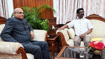 Jharkhand chief minister Hemant Soren has approached the Election Commission of India (ECI). (ANI) Jharkhand chief minister Hemant Soren has approached the Election Commission of India (ECI). (ANI)