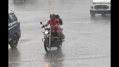 Out of the 160.1 mm of the downpour, nearly 148 mm was recorded overnight (HT File Photo) Out of the 160.1 mm of the downpour, nearly 148 mm was recorded overnight (HT File Photo)