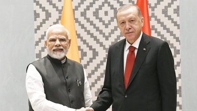 PM Modi meets Turkey's Erdogan at SCO Summit, discusses bilateral cooperation (Twitter) PM Modi meets Turkey's Erdogan at SCO Summit, discusses bilateral cooperation (Twitter)