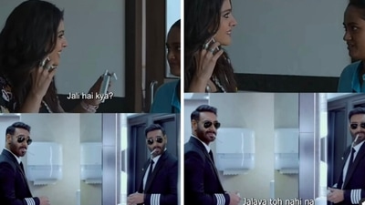Kajol from her film, Tribhanga and Ajay Devgn from Runway 34. Kajol from her film, Tribhanga and Ajay Devgn from Runway 34. 