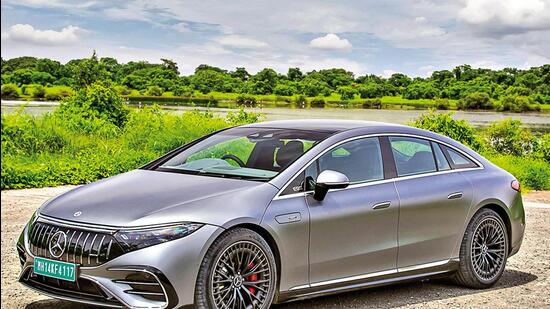 This electric luxury saloon EV offers a range of 580 kilometres on a single charge This electric luxury saloon EV offers a range of 580 kilometres on a single charge