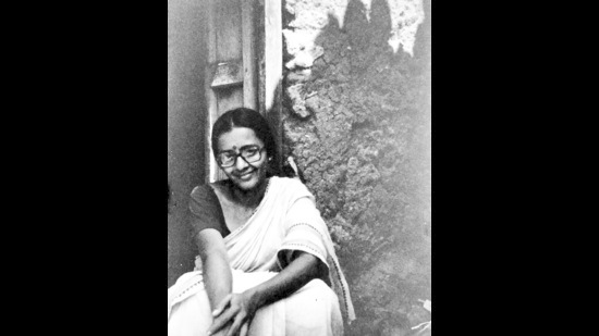 Gita Ramaswamy in Ibrahimpatnam in the mid-1980s. (Courtesy Navayana)