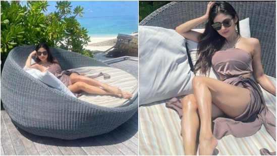 Mouni Roy is currently celebrating the success of her recently-released film Brahmastra. The actor, who is being praised for her performance as the antagonist in the film recently flew to Maldives to celebrate with nature. The actor’s Instagram profile is replete with pictures and videos from her Maldives trip and they are giving us all the travel fashion goals we need.(Instagram/@imouniroy)