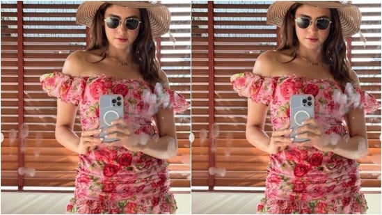 Aamna played muse to fashion designer house It Girl and picked a summer dress for the pictures.(Instagram/@aamnasharifofficial)