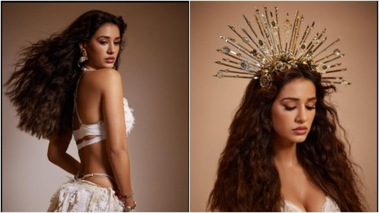 Disha Patani, in a white feather attire, is giving us queen of the jungle vibes(Instagram/@dishapatani)