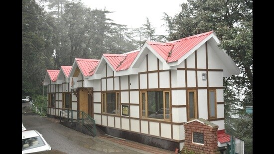 The newly built book cafe in Shimla. (HT Photo)
