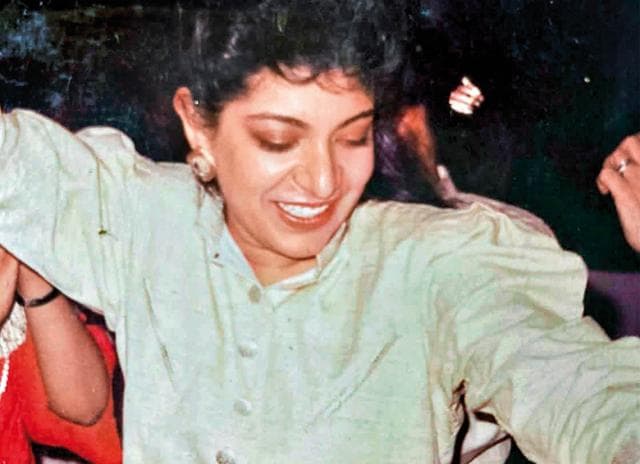 Dancing at a dinner party as a part of her brother Kavi’s wedding festivities