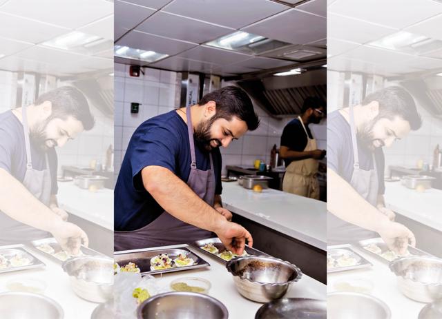 Chef Varun Totlani in the kitchen
