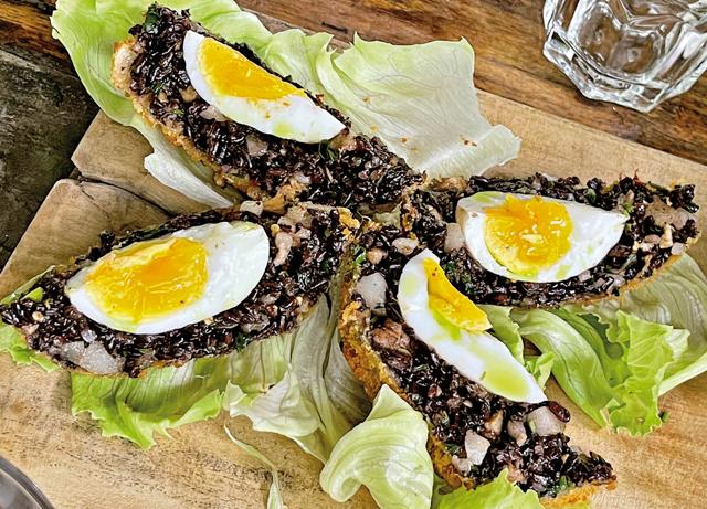 Scotch egg by chef Bawmra. Restaurateurs from all over India are trying to open in Goa because business is so good in the state