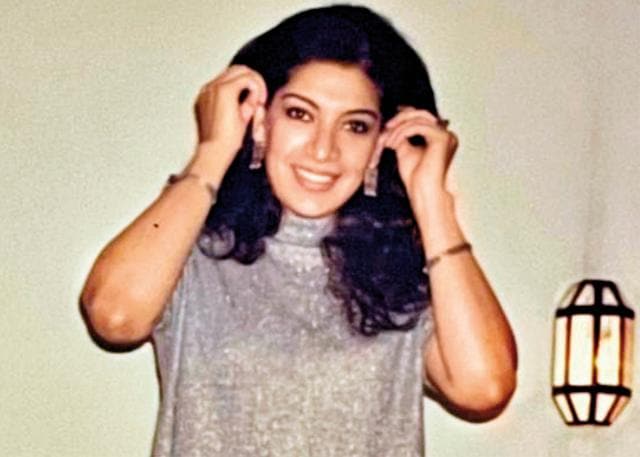 In a silver skirt-top on her first visit to Mumbai