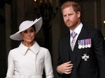 FILE - Prince Harry and Meghan Markle, Duke and Duchess of Sussex leave after a service of thanksgiving for the reign of Queen Elizabeth II at St Paul's Cathedral in London, on June 3, 2022. (AP Photo) FILE - Prince Harry and Meghan Markle, Duke and Duchess of Sussex leave after a service of thanksgiving for the reign of Queen Elizabeth II at St Paul's Cathedral in London, on June 3, 2022. (AP Photo)