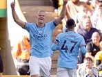 Manchester City's Erling Haaland celebrates (AP) Manchester City's Erling Haaland celebrates (AP)