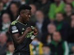 Real Madrid's Vinicius Junior celebrates scoring their first goal&nbsp;