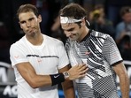 Rafael Nadal with Roger Federer Rafael Nadal with Roger Federer