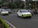 Transport department officials in Karnataka have taken cab aggregators to task by booking them under 292 cases for charging excess fares.(HT Photo) Transport department officials in Karnataka have taken cab aggregators to task by booking them under 292 cases for charging excess fares.(HT Photo)