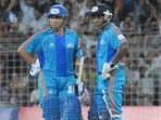 Former Mumbai Indians (MI) batters Sachin Tendulkar and Sanath Jayasuriya(Twitter/mipaltan) Former Mumbai Indians (MI) batters Sachin Tendulkar and Sanath Jayasuriya(Twitter/mipaltan)