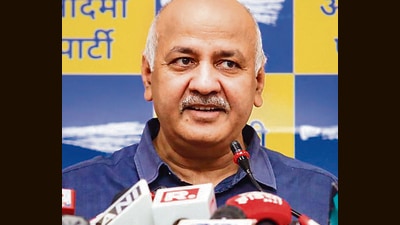 Delhi deputy chief minister Manish Sisodia at the AAP office. (PTI) Delhi deputy chief minister Manish Sisodia at the AAP office. (PTI)