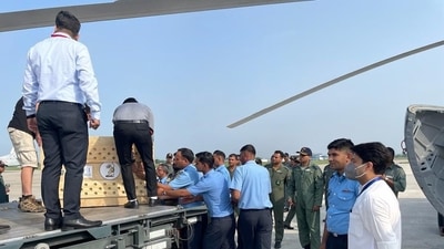 The cheetahs were brought from Namibia to India in a special cargo flight Boeing -747. (source:Twitter/@JM_Scindia) The cheetahs were brought from Namibia to India in a special cargo flight Boeing -747. (source:Twitter/@JM_Scindia)