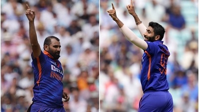 Mohammed Shami (L) and Jasprit Bumrah Mohammed Shami (L) and Jasprit Bumrah 