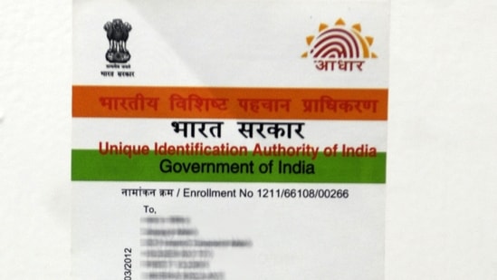 At present, the UIDAI has said it will encourage people to voluntarily update their biometric data on Aadhaar cards.(HT File)