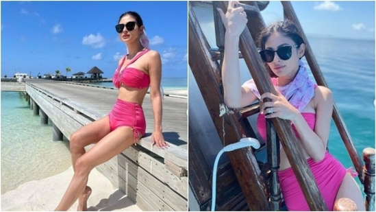 Mouni Roy is currently basking in the success of Brahmastra. The actor, who played the antagonist in the film, is garnering a lot of praises for her performance. Mouni chose to celebrate it with a vacation in Maldives. The actor shared a slew of pictures of herself chilling in Maldives in a stunning bikini.(Instagram/@imouniroy)