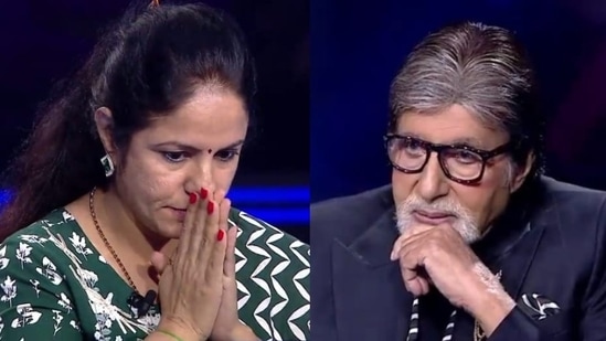 Kavita Chawla and Amitabh Bachchan on KBC 14.