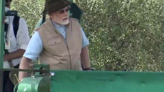 Prime Minister Narendra Modi releases the cheetahs in Kuno National Park, Madhya Pradesh. (ANI)