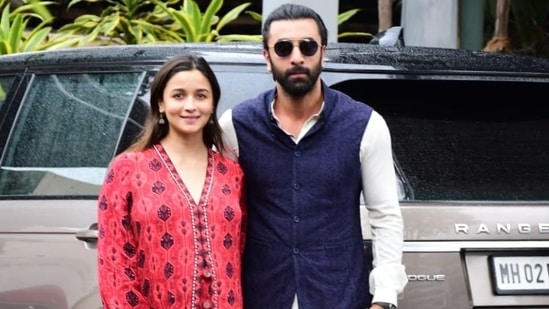 Alia Bhatt and Ranbir Kapoor during the promotions of Brahmastra.(HT Photo/Varinder Chawla)