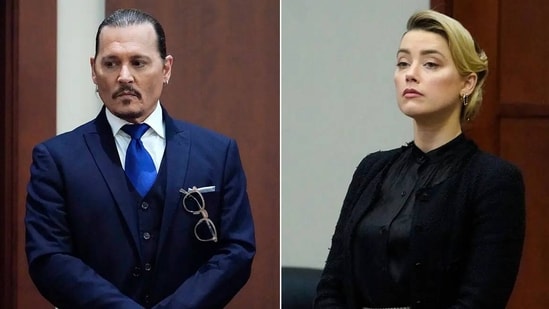 Johnny Depp and Amber Heard during their defamation trial in a US court. (File photo)