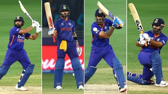 Rohit Sharma, Virat Kohli, Suryakumar Yadav and Rishabh Pant(Getty Images)