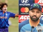 Jhulan Goswami and Rohit Sharma
