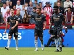 Gabriel Jesus celebrates after scoring Arsenal's second goal