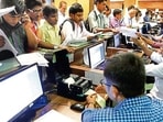 For April-September, advance tax collection grew 17 per cent to <span class='webrupee'>₹</span>2.95 lakh crore. This includes advance tax payout by corporate taxpayers of <span class='webrupee'>₹</span>2.29 lakh crore.(HT file photo. Representative image) For April-September, advance tax collection grew 17 per cent to <span class='webrupee'>₹</span>2.95 lakh crore. This includes advance tax payout by corporate taxpayers of <span class='webrupee'>₹</span>2.29 lakh crore.(HT file photo. Representative image)
