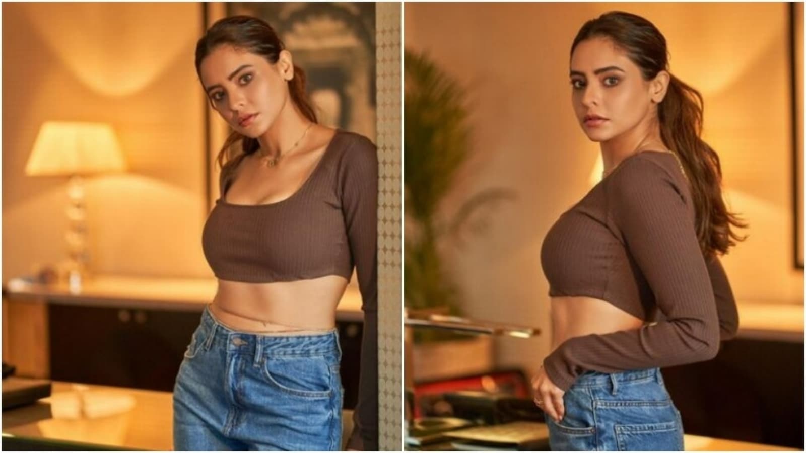Aamna Sharif’s cropped top, distressed denims is the ultimate weekend ensemble
